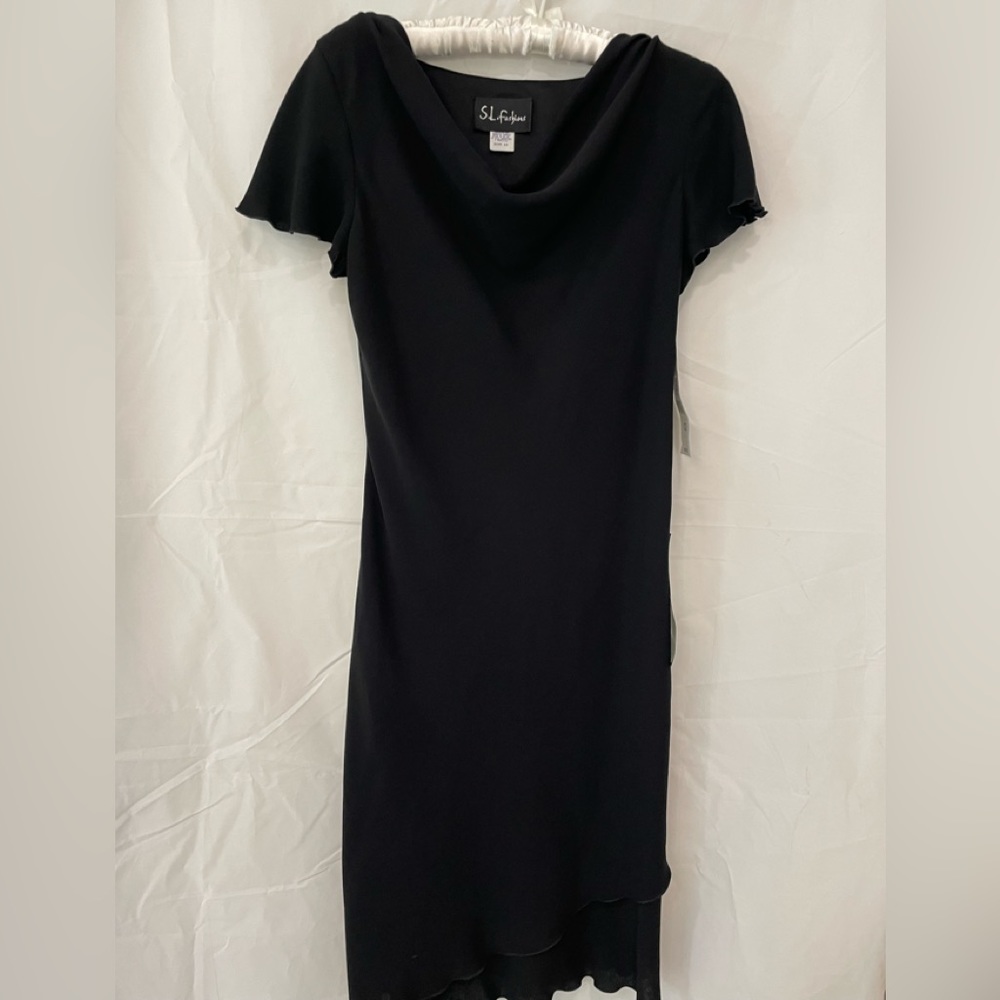 SL Fashions Women Black Casual Dress 12 NEW